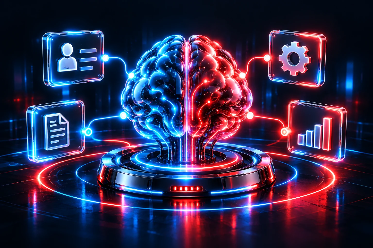 IA & automatisation — illustration 3D AminoDev
