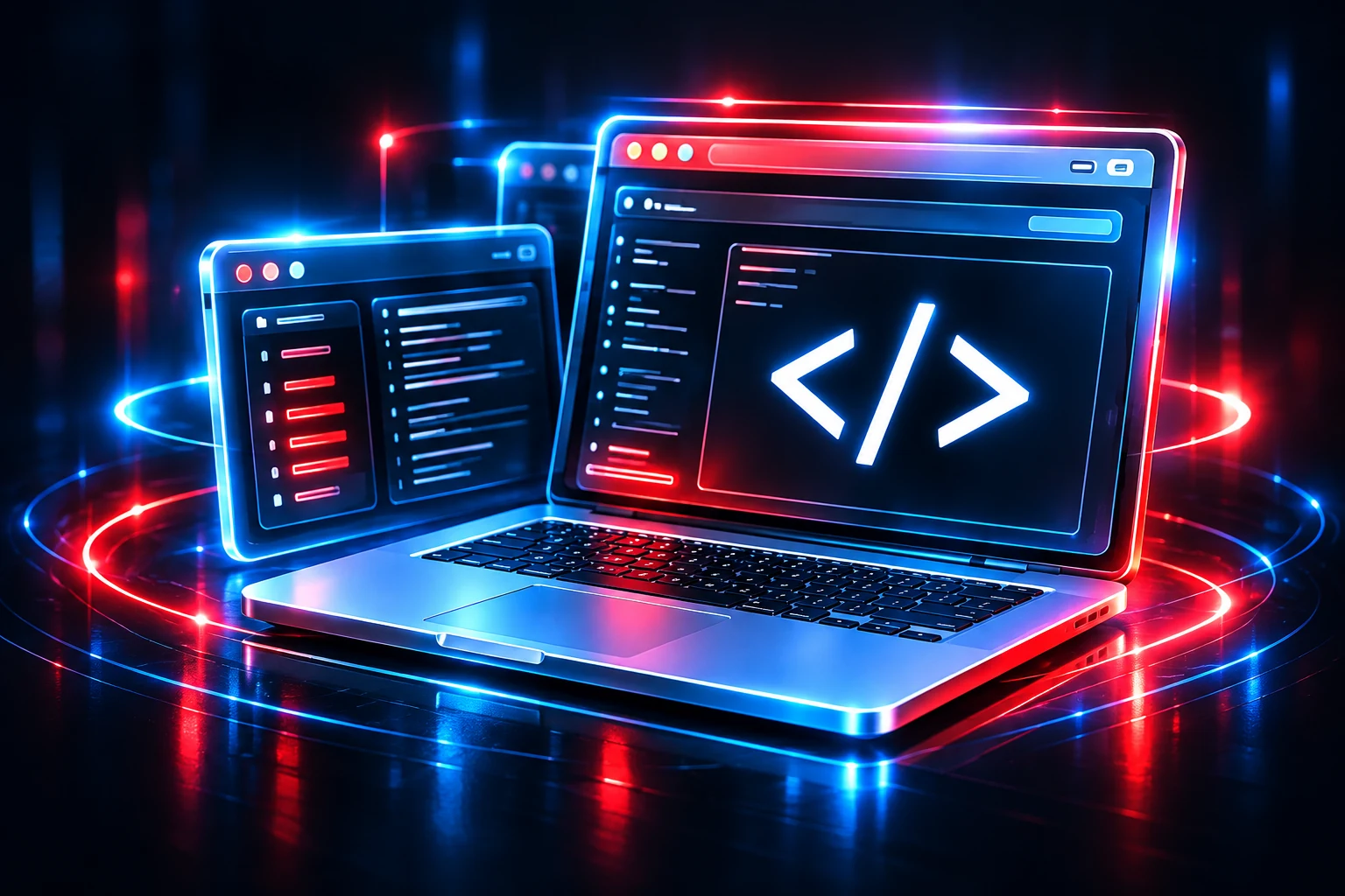 Développement web — illustration 3D AminoDev